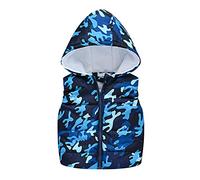 Abrigo cálido niños pequeños sin Mangas con Capucha Chaleco de a de bebés niños niñas niños Trajes y Conjunto (Blue, 4-5 Years)