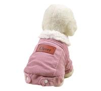 Abrigo cálido para mascotas para clima frío, forro polar, ropa para razas pequeñas, abrigo de 2 patas, chaquetas de algodón para actividades al aire libre