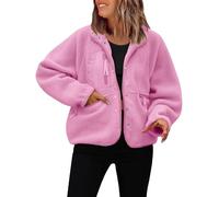 Abrigo corto para mujer de invierno, chaqueta polar sin capucha, chaqueta cálida para invierno, sudaderas, elegantes y elegantes, sudaderas de senderismo, abrigos chic y ligeros, acolchados, chaqueta