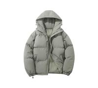 Abrigo de algodón Moda de invierno para mujer Bolsillo con cordón Cálido Vintage Manga larga Cremallera Ropa exterior femenina Chaqueta Acolchados Mujer Invierno con Bolsillos Abrigo (Green, M)