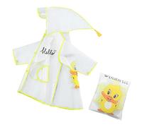 Abrigo de burbujas con capucha para niña, patrón EVA transparente con sombrero, transparente (amarillo, 3-4 años)