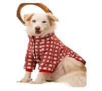 Abrigo de cachemira de cordero para perro grande, abrigo cálido de felpa, ropa de otoño e invierno (rojo, 4XL)