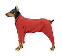 Abrigo de clima frío para perro, pijama cálido suave de invierno, suéteres para perros medianos y grandes, ropa para mascotas para perros pequeños machos (rojo, XS)