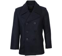 Abrigo de guisantes azul marino azul marino de EE. UU. - Chaqueta de lana Naval