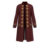 Abrigo de hombre steampunk pastor, clásico clérigo para hombre, largo, negro medieval, chaqueta de obispo retro victoriano, corte gótico, uniforme gótico, elegante, ropa de teatro, cosplay, disfraz de