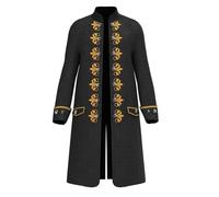 Abrigo de hombre steampunk pastor, clásico clérigo para hombre, largo, negro medieval, chaqueta de obispo retro victoriano, corte gótico, uniforme gótico, elegante, ropa de teatro, cosplay, disfraz de