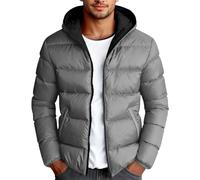 Abrigo de invierno aislado para hombre con material exterior resistente con cremallera frontal cálida. Ropa exterior ligera pero acogedora para los días fríos