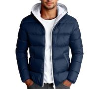 Abrigo de invierno aislado para hombre con material exterior resistente con cremallera frontal cálida. Ropa exterior ligera pero acogedora para los días fríos