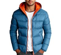 Abrigo de invierno aislado para hombre con material exterior resistente con cremallera frontal cálida. Ropa exterior ligera pero acogedora para los días fríos