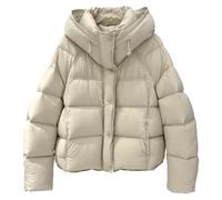 Abrigo de invierno cálido con capucha y bolsillos para mujer, estilo casual | Paseos de invierno, paseos al aire libre, viajes de compras, días de trabajo casuales, looks en capas, jeans, leggings, botas