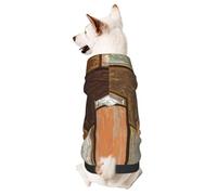 Abrigo de invierno de madera vieja con capucha, ropa para perros pequeños, sudaderas con capucha para mascotas, ropa para gatos