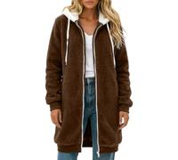 Abrigo de invierno de talla grande, chaqueta con capucha, abrigo de imitaci | Parka Mujer Impermeable Militar Marron Modernos Estampado Cielo Cuello Ejecutivas Oferta Kaki Animal