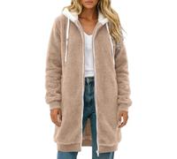 Abrigo de invierno de talla grande, chaqueta con capucha, abrigo de imitaci | Parka Mujer Impermeable Militar Marron Modernos Estampado Cielo Cuello Ejecutivas Oferta Kaki Animal