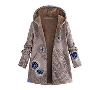 Abrigo De Invierno Mujer Libre Abrigos para Mujer Rebajas Talla Grande Abrigo con Capucha De Manga Larga Vintage Cremallera Señoras Abrigos con Bolsillos Gruesos De Lana riou