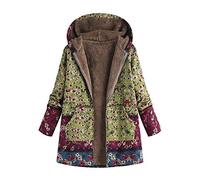 Abrigo De Invierno Mujer Libre Abrigos para Mujer Rebajas Talla Grande Abrigo con Capucha De Manga Larga Vintage Cremallera Señoras Abrigos con Bolsillos Gruesos De Lana riou