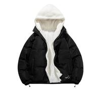 Abrigo de invierno para hombre con forro polar - Chaqueta de plumón para hombre, parka de invierno, chaqueta acolchada cálida con capucha, chaqueta de exterior, cortavientos, chaqueta de invierno