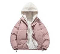 Abrigo de invierno para hombre con forro polar - Chaqueta de plumón para hombre, parka de invierno, chaqueta acolchada cálida con capucha, chaqueta de exterior, cortavientos, chaqueta de invierno