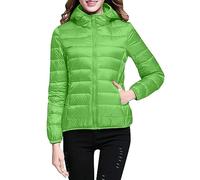 Abrigo de invierno para mujer, 100 g, plegable, cortavientos, con capucha, acolchado, elegante, entretiempo, manga larga, informal, tallas grandes, chaqueta con cremallera, Gn1, L