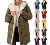 Abrigo de invierno para mujer, chaqueta larga, forro de peluche, abrigo cálido con capucha, chaqueta de invierno, abrigo informal de invierno con capucha, chaqueta de exterior, chaqueta de entretiempo