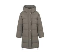 Abrigo de invierno para mujer, talla grande, chaqueta larga con cremallera y botones, gabardina con capucha, abrigos térmicos acolchados gruesos, abrigo largo resistente al viento, parka con bolsillos