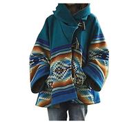 Abrigo de invierno para mujer Yellowstone Beth Dutton Kelly Reilly Chaqueta de forro polar con capucha y hebilla de cuerno, 40