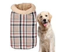 Abrigo de Invierno para Perro, Reversible, Resistente al Viento, Impermeable, Chaleco de Forro Polar, Estilo británico, Chaqueta de Forro Polar a Cuadros, Traje de Nieve con arnés, Chaleco