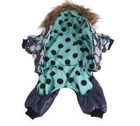 Abrigo de Invierno para Perros con Capucha Gruesa y cálida |One Piece previene la caída del Cabello |para Perros pequeños, medianos y Grandes Teddy Husky |Abrigo de poliéster Suave (Metro)