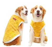 Abrigo de invierno para perros grandes, S-6XL, suéter cálido e impermeable para pastor alemán Golden Retriever, ropa para perro con forro polar, chaleco para clima frío al aire libre (amarillo, 5XL)