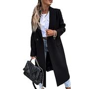 Abrigo De Lana con Cuello De Traje Largo De OtoñO E Invierno Abrigo De Mujer Grueso Y CáLido