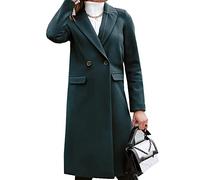 Abrigo De Lana con Cuello De Traje Largo De OtoñO E Invierno Abrigo De Mujer Grueso Y CáLido