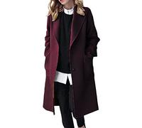 Abrigo De Lana De Invierno Para Mujer Cortavientos Con Botón Elegante Gabardina Larga Parka Clásica Chaqueta Cálida De Primavera Para Mujer Cárdigan De Manga Larga Abrigo