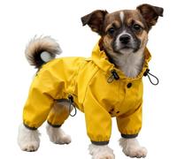 Abrigo De Lluvia Para Perro - Impermeable Ajustable Ligera, Chaqueta De Poliéster, Ropa De Protección contra la Lluvia, Perros Pequeños, Medianos Y Grandes | Invierno Nieve Paseos Navidad Halloween