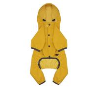 Abrigo De Lluvia Para Perro - Ropa De Protección Amarilla, Cachorro Pequeño Y Mediano | Chaqueta Impermeable para Perros, Abrigo para Tiempo Frío con Forro Suave | Caminando Caza Thanksgivin