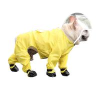 Abrigo de lluvia para perros, Chubasquero para perros | Poncho de lluvia | impermeable reflectante para perro salchicha,Impermeable a prueba de viento con capucha transparente Chaqueta para cubrir to