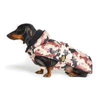 Abrigo De Moda Para Perros Con Capucha - Camuflaje - 33 Cm Dachshund