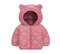 Abrigo de niño unisex chaqueta de plumón chaquetas con capucha con orejas de niña bebé outwear lindo impermeable cálido invierno cremallera ropa de nieve acolchada para 12-18 meses
