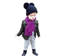 Abrigo de Otoño e Invierno de Piel para Niña Chaqueta Corta al Aire Libre Plegable para Bebé, Le Noir, 4-5 Años