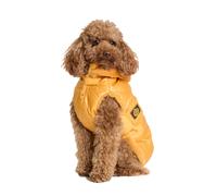 Abrigo De Perro De Moda Con Capucha Desmontable - Amarillo Ocre - 60 Cm