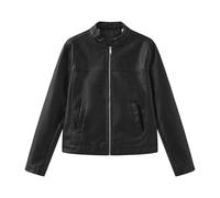 Abrigo de piel para mujer, chaqueta de piel para mujer, chaqueta gótica, chaqueta de motociclista, deportiva, elegante, chaqueta de motorista, abrigo de entretiempo, abrigo de entretiempo, gabardina