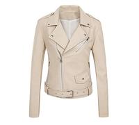 Abrigo de piel para mujer, elegante gabardina de piel, chaqueta de entretiempo, chaqueta de entretiempo vintage, chaqueta de motorista gótica Y2k, chaqueta deportiva, abrigo de entretiempo, chaqueta