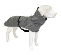 Abrigo de Senderismo para Perro Cross Impermeable para Perros, Abrigo Acolchado de Invierno, Forro termopilo, Gris Everest, Talla 50 cm - 380 g