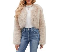 Abrigo De Vellón para Mujer, Chal De Piel Sintética, Chaqueta Bolero Corta, Abrigos Peludos De Invierno para Bodas, Capa Cálida Y Esponjosa para Vestidos, Abrigo Elegante para Mujer, Cárdigan, P