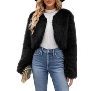 Abrigo De Vellón para Mujer, Chal De Piel Sintética, Chaqueta Bolero Corta, Abrigos Peludos De Invierno para Bodas, Capa Cálida Y Esponjosa para Vestidos, Abrigo Elegante para Mujer, Cárdigan, P