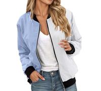 Abrigo entallado para mujer, sudadera con capucha ligera para hombre, con cremallera, informal, corte holgado, chaqueta corta con diseño de bloques de colores para deportes al aire libre, uso diario