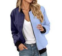 Abrigo entallado para mujer, sudadera con capucha ligera para hombre, con cremallera, informal, corte holgado, chaqueta corta con diseño de bloques de colores para deportes al aire libre, uso diario
