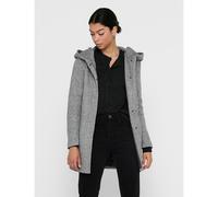 Abrigo fino con capucha Mujer Talla XS. Color Gris
