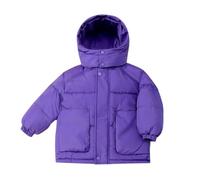 Abrigo genérico para niño y niña, plumón con capucha, parka plumón, cálido, invierno, bebé, niña, outwear a prueba de viento, impermeable, ligero, ropa al aire libre, acolchada, cremalleras para 9-10