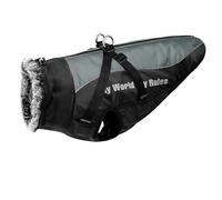 Abrigo Grueso Y Cálido para Mascotas, Impermeable, A Prueba De Frío, con Cremallera, para Golden Retrievers, Bulldogs, Labradors, Galgos, Perros Pastores,Gris,5XL