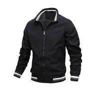 Abrigo Hombre,Chaqueta De Bombardero Para Hombre Chaqueta De Béisbol Para Deportes Al Aire Libre Chaqueta De Túnica De Blusón Ligera Para Hombre Chaqueta De Bombardero De Transición Con Cuello Levan
