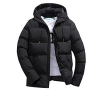 Abrigo Hombre Con Capucha Invierno Cremallera Chaqueta De Pluma Peluda Y Esponjosa Manga Larga Con Bolsillo Color Liso Abierta Cortaviento Deportes Acolchada Cálida